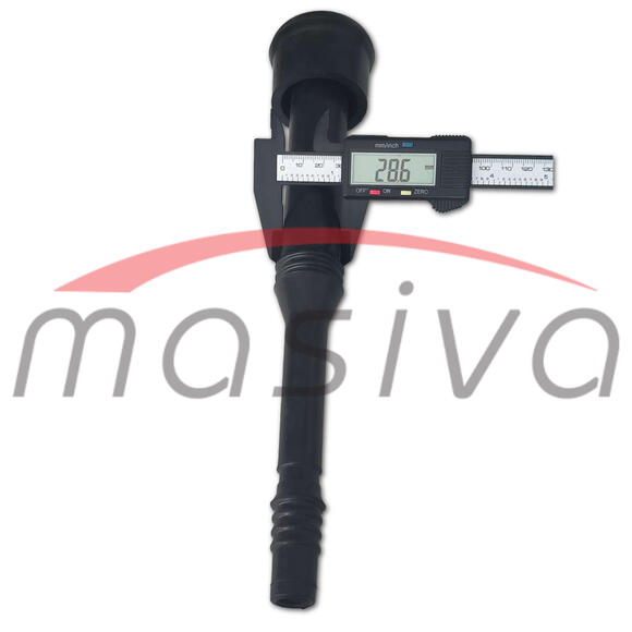 SISNA GUMA DUGAČKA CRNA 306 mm, FI 25 mm, FI 10,5 mm - SET, MASIVA-4