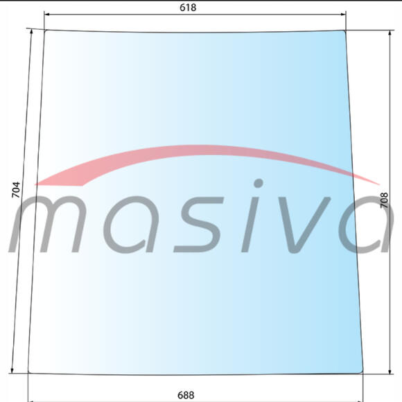 STAKLO VRATA GORNJE LIJEVO JOHN DEERE 2250, 3350, 3650-0