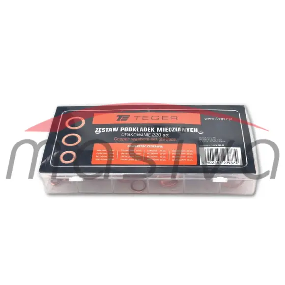 GARNITURA BAKRENIH PODLOŠKI 220 KOM 4mm-22mm-0 GARNITURA BAKRENIH PODLOŠKI 220 KOM 4mm-22mm-0