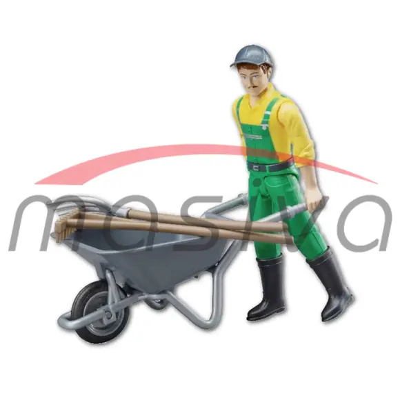 IGRAČKA VRTNI RADNIK SA KOLICIMA I PRIBOROM-0