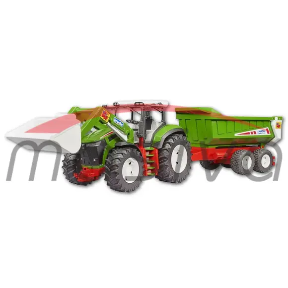 IGRAČKA TRAKTOR BRUDER SA ZELENOM PRIKOLICOM-0