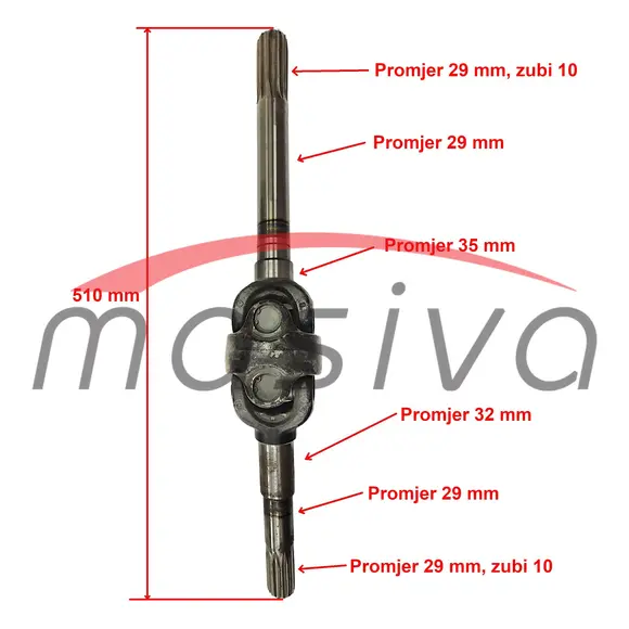 POLUOSOVINA PREDNJE VUČE IMT-549 KRAĆA-1