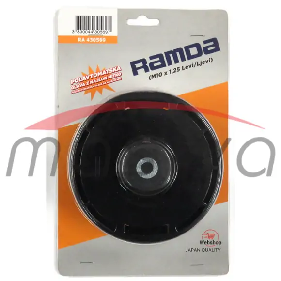 GLAVA TRIMERA PVC CRNA M10 X X 1,25-0