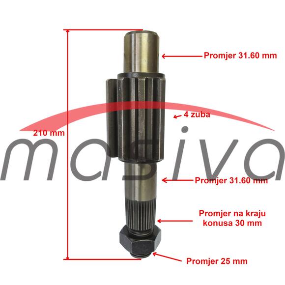 ZUPČASTI SEGMENT VOLANA BEZ UHA IMT-533-539-540-542    533.05.111    IN-0