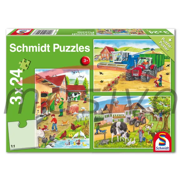 IGRAČKA PUZZLE NA FARMI 3X24-0