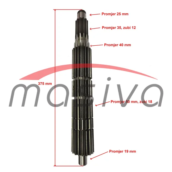 VRATILO MJENJAČA GLAVNO 10 BRZINA IMT-560-565-569-577  Z=12/18   577.03.401-1