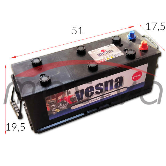 AKUMULATOR 12V 140 Ah  1000 A, VESNA GARANCIJA 2 GODINE-1