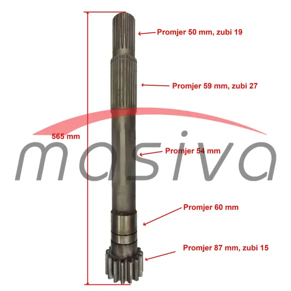 POLUOSOVINA LIJEVA DUGA IMT-577    511.00.894-1