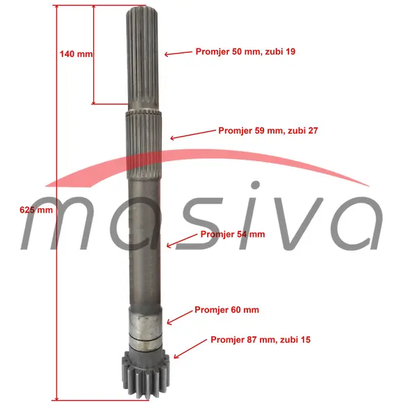 POLUOSOVINA DESNA DUGA IMT-577    511.00.886-1