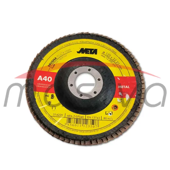 PLOČA BRUSNA LAMELASTA 125MM GR40-0
