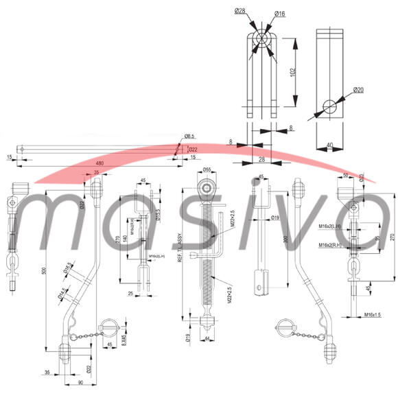 POLUŽJE TRAKTORSKO KOMPLETNO ISEKI-TOMO VINKOVIĆ TV-418-419-520-521-523 MASIVA-0