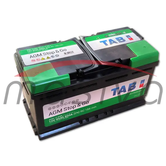 AKUMULATOR AGM 95 Ah 850 A D+, STOP&GO-0