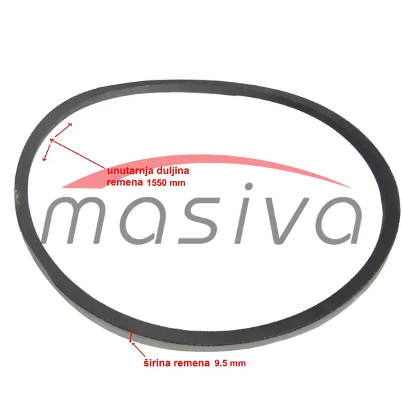 REMEN KLINASTI 9,5 X 1550 La TORPEDO VENTILATOR TD-9006-0