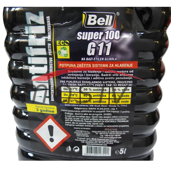 ANTIFRIZ BELL 100%  G 11 - PLAVI  5/1 l   KONCENTRAT-2