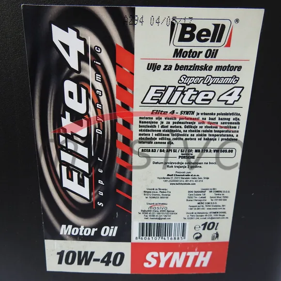 ULJE BELL MOTORNO ELIT-SYNTH 10W40   10/1 l-3