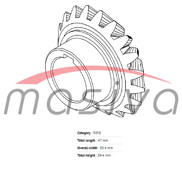 ZUPČANIK PRIKOLICE SIP Z19 FI 35-3