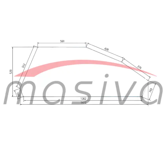 STAKLO VRATA DESNO FIAT SERIJA 88, SERIJA 90-0