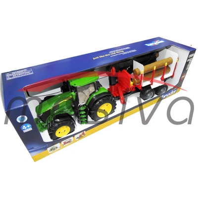 IGRAČKA TRAKTOR JOHN DEERE 7930 ŠUMARSKI SA PRIKOLICOM-0