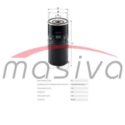 FILTER ULJA FIAT 160-90,180-90-1