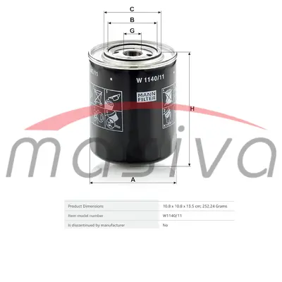 FILTER ULJA MOTORA NAVOJ M 24 X 1,5  VISINA 135 mm-0