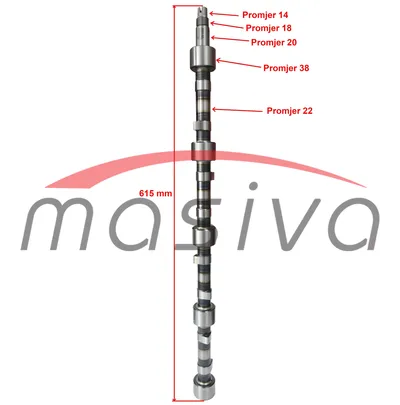 BREGASTA OSOVINA 4 CILINDRA ZETOR-6211-6245-7211-7245-7711-7745-1