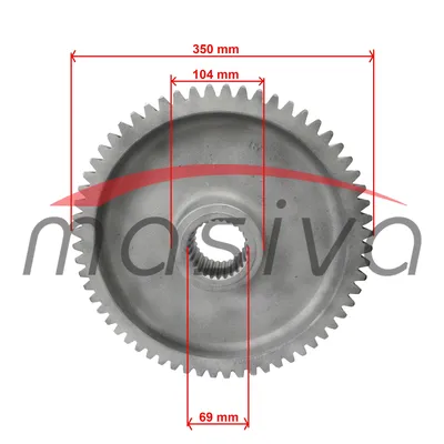 ZUPČANIK DIFERENCIJALA VELIKI ZETOR 5211-5245-6211-6245-7211-7245-7711-7745 Z=62-2