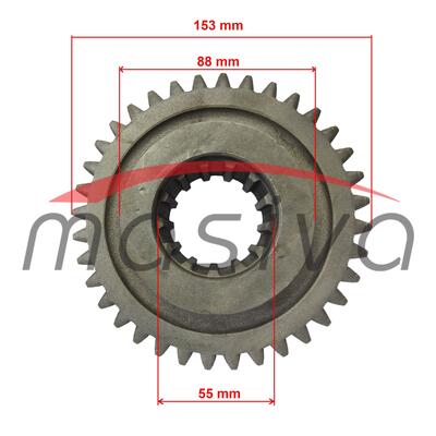 ZUPČANIK ZETOR 1 BRZ.SA UTOROM ZA VILJUŠKU 36Z 5211,5245-2