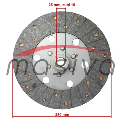 LAMELA VUČNA ZETOR 280MM 16Z ORG 5011-2