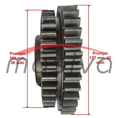 ZUPČANIK ZETOR 3 I 4 BRZ Z42/36 FI62-3