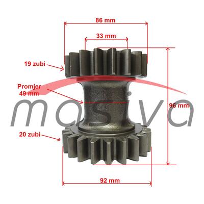 MEĐUZUPČANIK STRAŽNJEG POGONA ZETOR 3 CIL-2