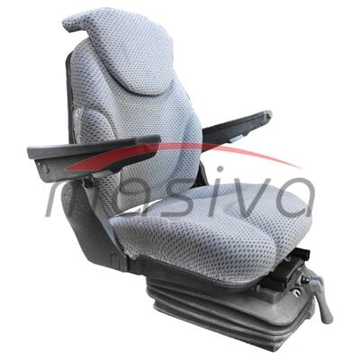 SJEDALO MEHANIČKO-POMIČAN NASLON ZA GLAVU I RUKE-1 POMAK SJEDIŠTA-TEKSTIL SIVO