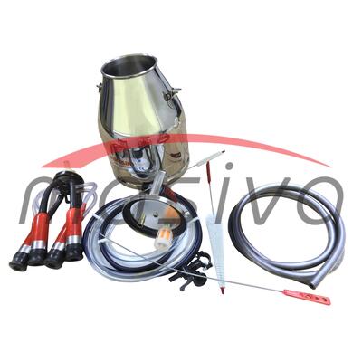 KANTA RADNA ZA KRAVE KOMPLETNA INOX 25 l -DRŽAČ PVC S INOX PRSTENOM, S.GUMA CRNA