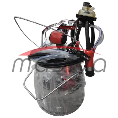 KANTA RADNA ZA KRAVE KOMPLETNA INOX 20 l - DRŽAČ PVC S INOX PRSTENOM,S.GUMA CRNA
