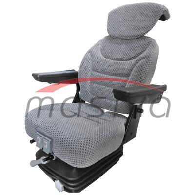 SJEDALO MEHANIČKO-POMIČAN NASLON ZA GLAVU I RUKE-2 POMAKA SJEDIŠTA-TEKSTIL SIVO