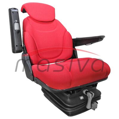 SJEDALO MEHANIČKO-POMIČAN NASLON ZA GLAVU I RUKE-1 POMAK SJEDIŠTA-TEKSTIL CRVENO