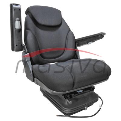 SJEDALO ZRAČNO-OKRETNO-POMIČAN NASLON ZA GLAVU I RUKE-TEKSTIL CRNO