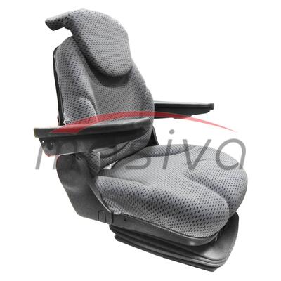 SJEDALO ZRAČNO-POMIČAN NASLON ZA GLAVU I RUKE-TEKSTIL SIVO