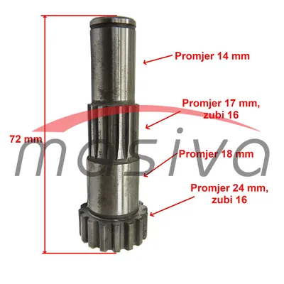 POGONSKA OSOVINA PUMPE HIDRAULIKE ZETOR-1