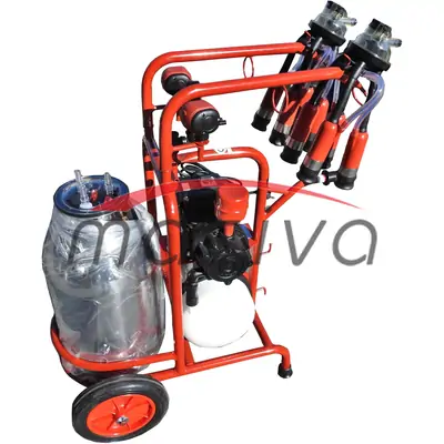 MUZILICA ZA KRAVE 2 JEDINICE, 1 KANTA 40l - CRNA SISNA GUMA, SUHA PUMPA, V-1