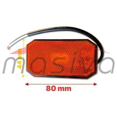KATADIOPTER LED PRAVOKUTNI ŽUTI 78 X 43,8 X 15 mm-2