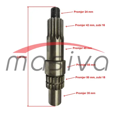 OSOVINA ZUPČANIKA ZETOR 16/18 ZUBI-1