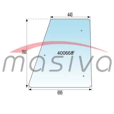 STAKLO VRATA GORNJE ZETOR BK 6011 440X695X760-0