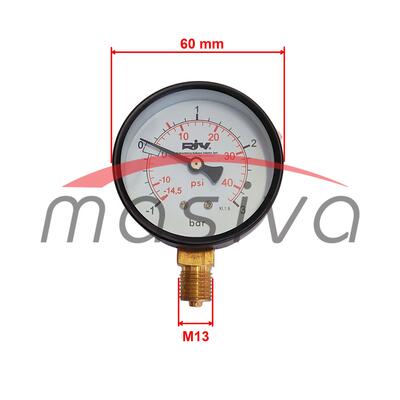 MANOMETAR ZA CISTERNU 1/4"60mm -1/+3-1