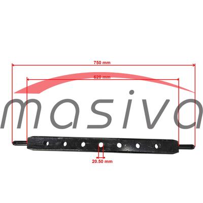POLUGA DONJA S RUPAMA IMT-533-539  L=620 x 60 x 25  7 RUPA 22mm    IN-1