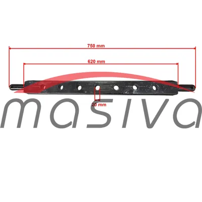 POLUGA DONJA S RUPAMA IMT-560  L=620 x 60 x 25  7 RUPA 28mm    IN-1
