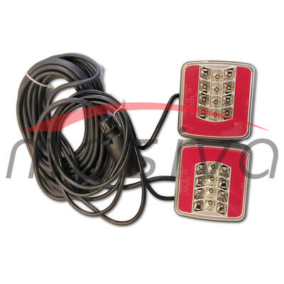 SIGNALIZACIJA LED ZA PRIKOLICU NA MAGNET-KABAO 7,5m CRVENO-BIJELA