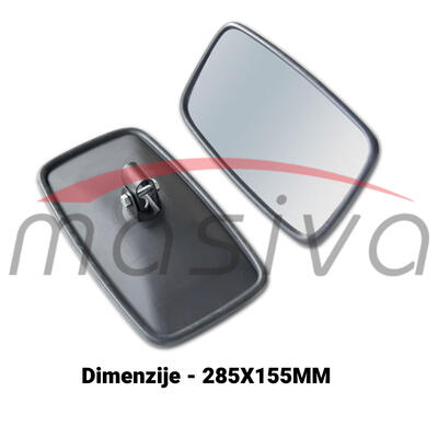 RETROVIZOR PRAVOKUTNI 285 X 155 PRIHVAT FI 18-20