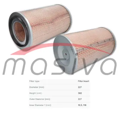 FILTER ZRAKA VANJSKI MERCEDES 1000, LK/LN2, MK, NG, O 303, UNIMOG; DAF F 2100, F