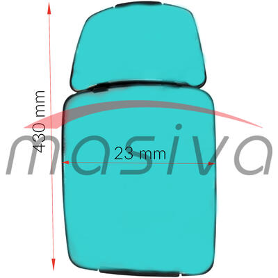 RETROVIZOR PRAVOKUTNI 435 X 223 DUPLI