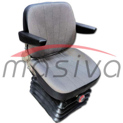 SJEDALO MEHANIČKO-POMIČAN NASLON ZA RUKE -TEKSTIL SIVO